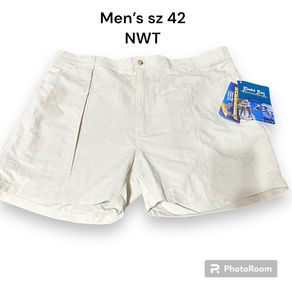 Men's White Cargo Shorts